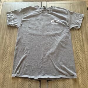 Chevrolet Unisex Large Gray Graphic T-Shirt EUC Chevy